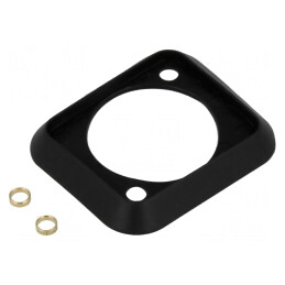 Garnitură Soclu Neagră XLR 19x24mm | Electronic-mag.ro | Componente Electronice