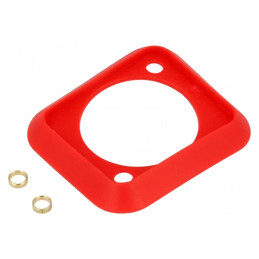 Garnitură Soclu Roșie XLR 19x24mm | Electronic-mag.ro | Componente Electronice