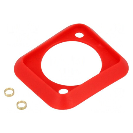 Garnitură Soclu Roșie XLR 19x24mm | Electronic-mag.ro | Componente Electronice