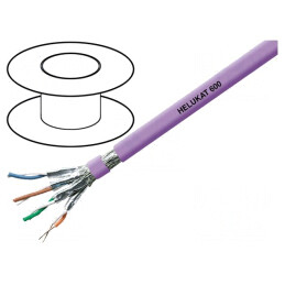 Cablu de Rețea S/FTP 4x2x23AWG Cat7e FRNC Violet | Electronic-mag.ro | Componente Electronice