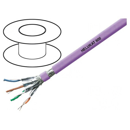 Cablu de Rețea S/FTP 4x2x23AWG Cat7e FRNC Violet | Electronic-mag.ro | Componente Electronice