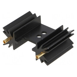 Radiator extrudat negru 25,4mm pentru SOT32 TO220 TO3P | Electronic-mag.ro | Componente Electronice