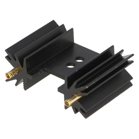 Radiator extrudat negru 25,4mm pentru SOT32 TO220 TO3P | Electronic-mag.ro | Componente Electronice