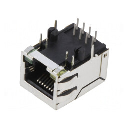 Soclu RJ45 8P8C Ecranat cu LED | Electronic-mag.ro | Componente Electronice