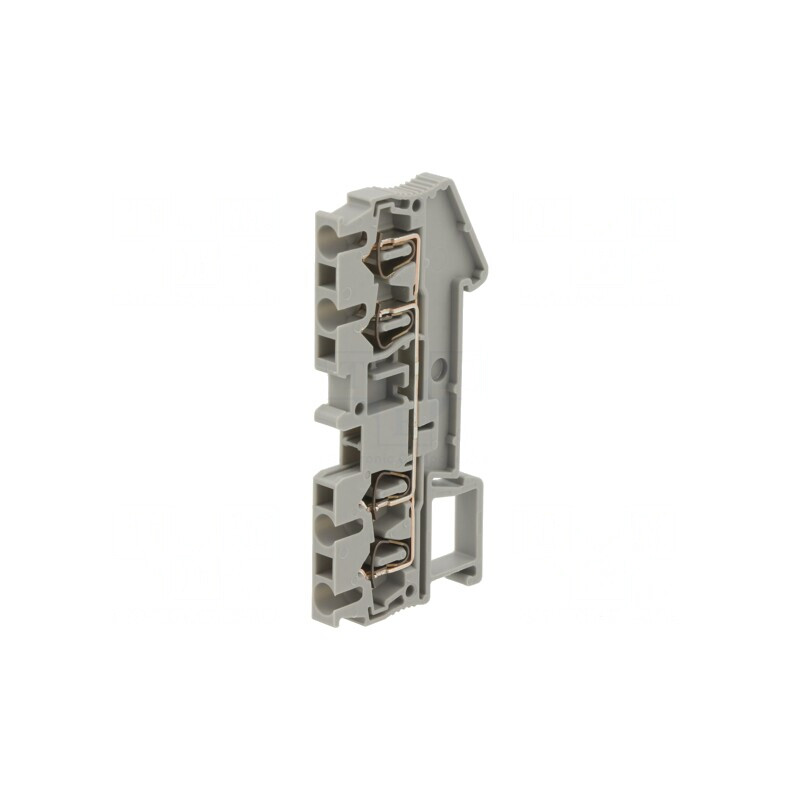 Conector șine 0,08-2,5mm2 1 pistă 4 borne gri | Electronic-mag.ro | Componente Electronice