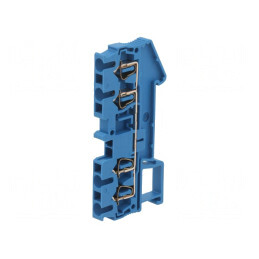Conector albastru pentru șine 0,08-2,5mm2 cu 4 borne | Electronic-mag.ro | Componente Electronice