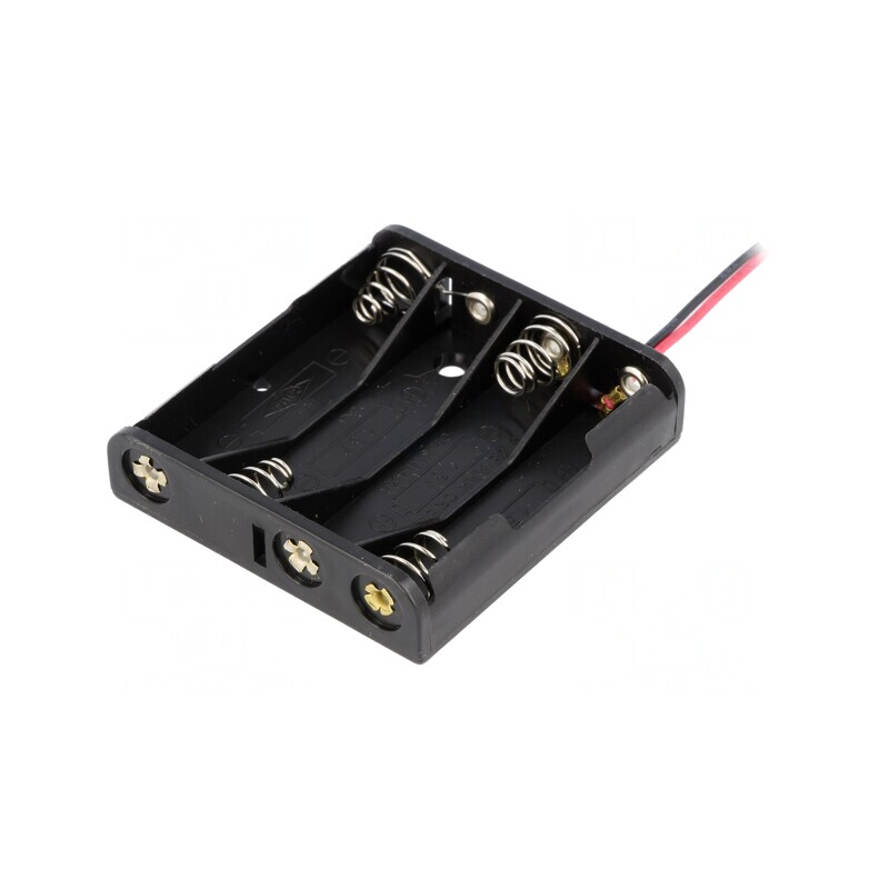 Suport 4 Baterii AAA cu Cabluri 150mm | Electronic-mag.ro | Componente Electronice