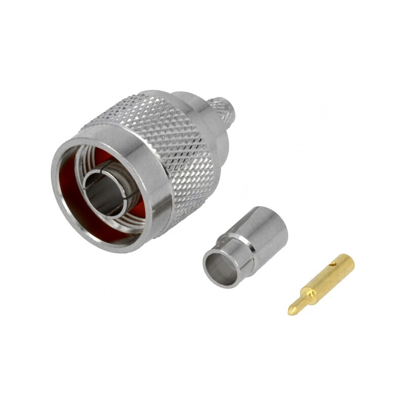 Mufă N Tată Drept Crimpat Aurit H155 | Electronic-mag.ro | Componente Electronice