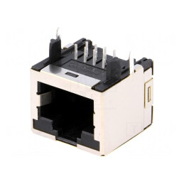 Soclu RJ45 8p8c pentru PCB THT | Electronic-mag.ro | Componente Electronice