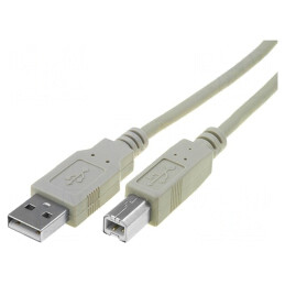 Cablu USB 2.0 A-B 3m Gri | Electronic-mag.ro | Componente Electronice