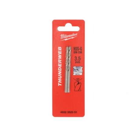 Burghiu Metal 3.5mm Otel Rapid HSS-G 2 Buc. | Electronic-mag.ro | Componente Electronice