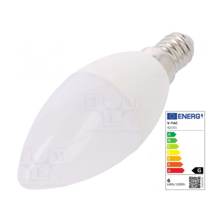 Lampă LED E14 alb cald 5.5W 470lm | Electronic-mag.ro | Componente Electronice
