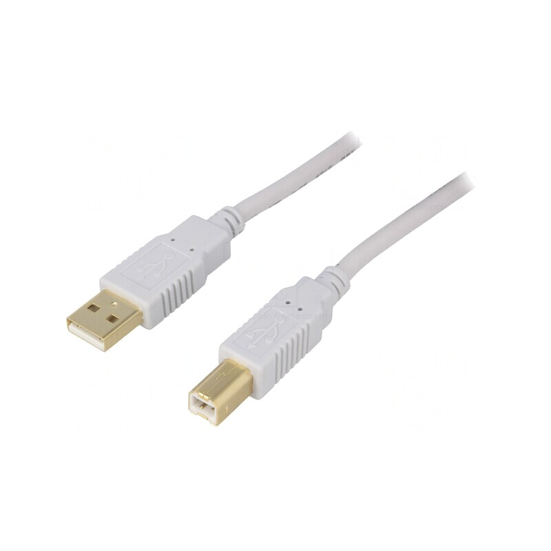 Cablu USB 2.0 A-B Aurit 1m Gri | Electronic-mag.ro | Componente Electronice Cablu USB 2.0 A-B Aurit 1m Gri | Electronic-mag.ro | Componente Electronice