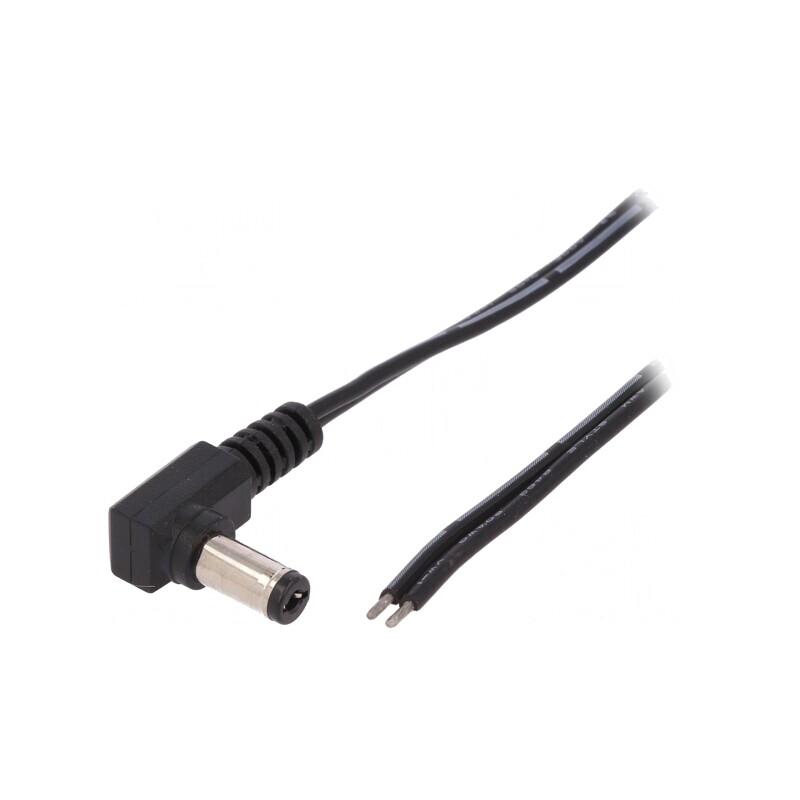 Cablu DC 5,5/2,1 Mufă Unghi Negru 1,46m 2x0,5mm² | Electronic-mag.ro | Componente Electronice Cablu DC 5,5/2,1 Mufă Unghi Negru 1,46m 2x0,5mm² | Electronic-mag.ro | Componente Electronice