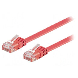 Cablu Patch U/UTP Cat6 2m Roșu PVC | Electronic-mag.ro | Componente Electronice