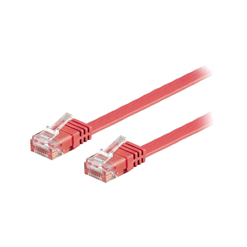 Cablu Patch U/UTP Cat6 2m Roșu PVC | Electronic-mag.ro | Componente Electronice
