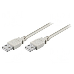 Cablu USB 2.0 A-A 3m Gri 480Mbps