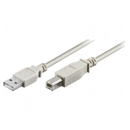 Cablu USB 2.0 A-B 1,8m Gri 480Mbps | Electronic-mag.ro | Componente Electronice
