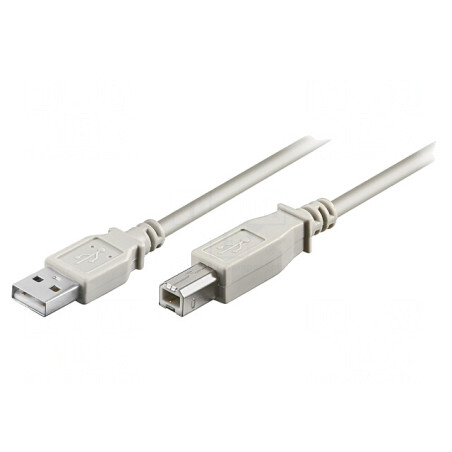 Cablu USB 2.0 A-B 1,8m Gri 480Mbps | Electronic-mag.ro | Componente Electronice