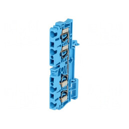 Conector Șine 2,5mm2 1 Piste 4 Borne Albastru Wemid | Electronic-mag.ro | Componente Electronice