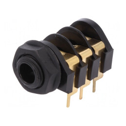 Soclu Jack 6,3mm Mamă Stereo cu Întrerupător Triplu | Electronic-mag.ro | Componente Electronice