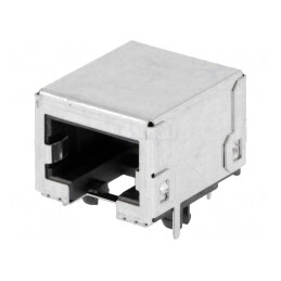 Soclu RJ45 8p8c Cat 5e Ecranat Aurit THT | Electronic-mag.ro | Componente Electronice