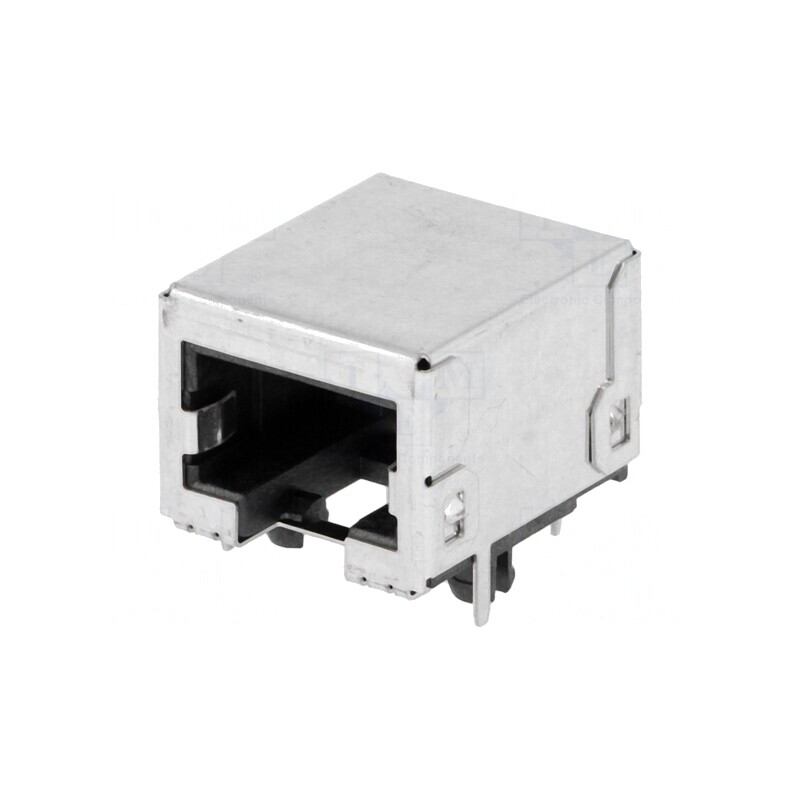 Soclu RJ45 8p8c Cat 5e Ecranat Aurit THT | Electronic-mag.ro | Componente Electronice