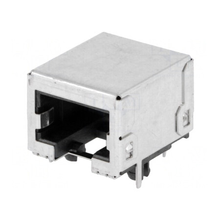Soclu RJ45 8p8c Cat 5e Ecranat Aurit THT | Electronic-mag.ro | Componente Electronice