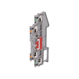 Conector Șine 2 Piste 4 Borne Gri TS35 | Electronic-mag.ro | Componente Electronice