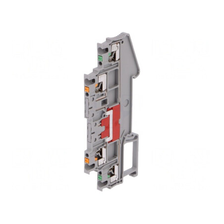 Conector Șine 2 Piste 4 Borne Gri TS35 | Electronic-mag.ro | Componente Electronice