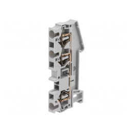 Terminal Îmbinare Șine 0.08-4mm2 1 Pistă 3 Borne Gri | Electronic-mag.ro | Componente Electronice