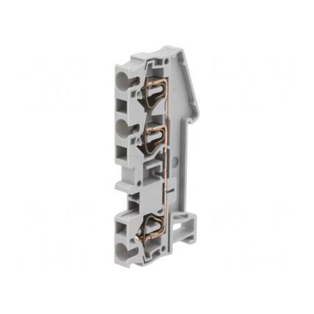Terminal Îmbinare Șine 0.08-4mm2 1 Pistă 3 Borne Gri | Electronic-mag.ro | Componente Electronice