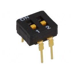 Comutator DIP-SWITCH 2 Secțiuni ON-OFF 30VDC | Electronic-mag.ro | Componente Electronice