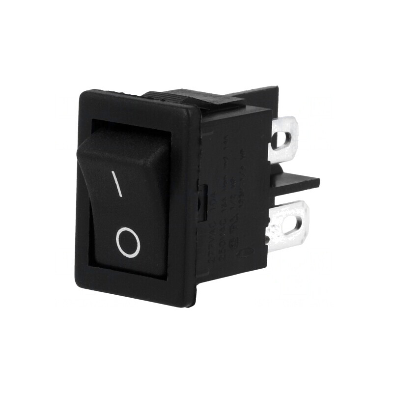 Comutator Rocker DPST ON-OFF 10A/250VAC Negru | Electronic-mag.ro | Componente Electronice