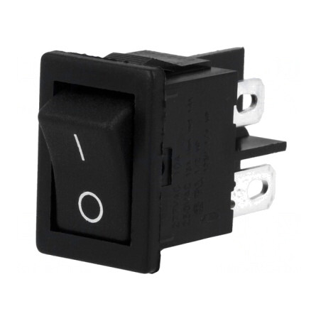 Comutator Rocker DPST ON-OFF 10A/250VAC Negru | Electronic-mag.ro | Componente Electronice