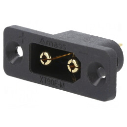 Soclu Alimentare DC XT90 30A 500V Negru | Electronic-mag.ro | Componente Electronice