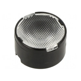 Lentilă LED rotundă neagră PMMA 24-32° | Electronic-mag.ro | Componente Electronice