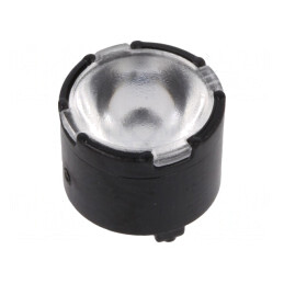 Lentilă LED Rotundă PMMA Transparentă 25-72° H: 7mm