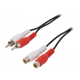 Cablu RCA dublu 5m nichelat | Electronic-mag.ro | Componente Electronice