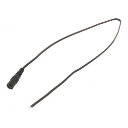 Cablu Alimentare DC 5,5/2,1mm Negru 0,5m | Electronic-mag.ro | Componente Electronice