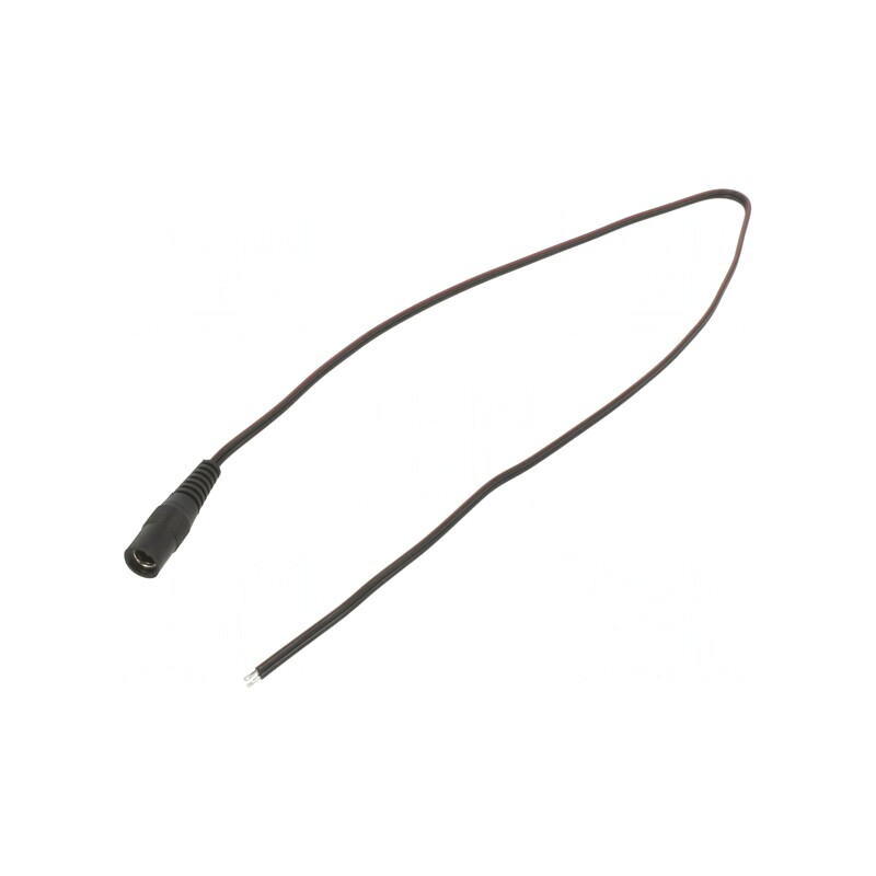 Cablu Alimentare DC 5,5/2,1mm Negru 0,5m | Electronic-mag.ro | Componente Electronice
