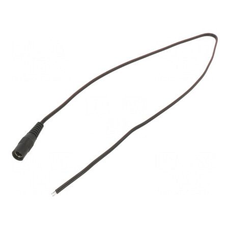 Cablu Alimentare DC 5,5/2,1mm Negru 0,5m | Electronic-mag.ro | Componente Electronice