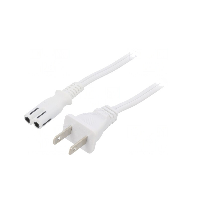 Cablu Alimentare 2x18AWG IEC C7 Alb 1m | Electronic-mag.ro | Componente Electronice Cablu Alimentare 2x18AWG IEC C7 Alb 1m | Electronic-mag.ro | Componente Electronice