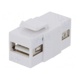 Adaptor Soclu USB A Mamă Dublu Keystone USB 2.0 | Electronic-mag.ro | Componente Electronice