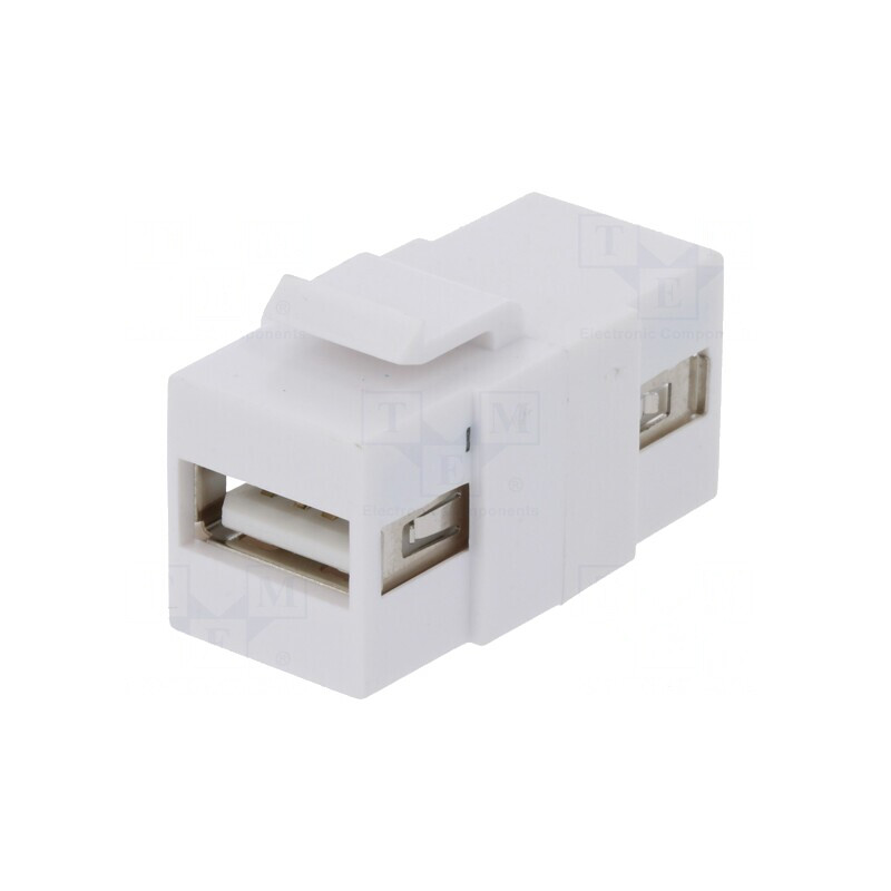 Adaptor Soclu USB A Mamă Dublu Keystone USB 2.0 | Electronic-mag.ro | Componente Electronice