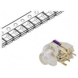 Microîntrerupător TACT SPST-NO cu LED 12V 0.05A