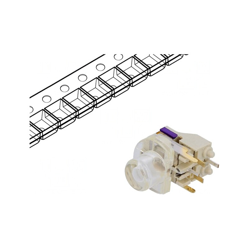 Microîntrerupător TACT SPST-NO cu LED 12V 0.05A | Electronic-mag.ro | Componente Electronice