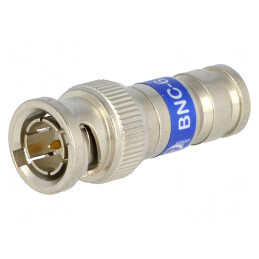 Mufă BNC tata 75Ω RG6 crimpare | Electronic-mag.ro | Componente Electronice