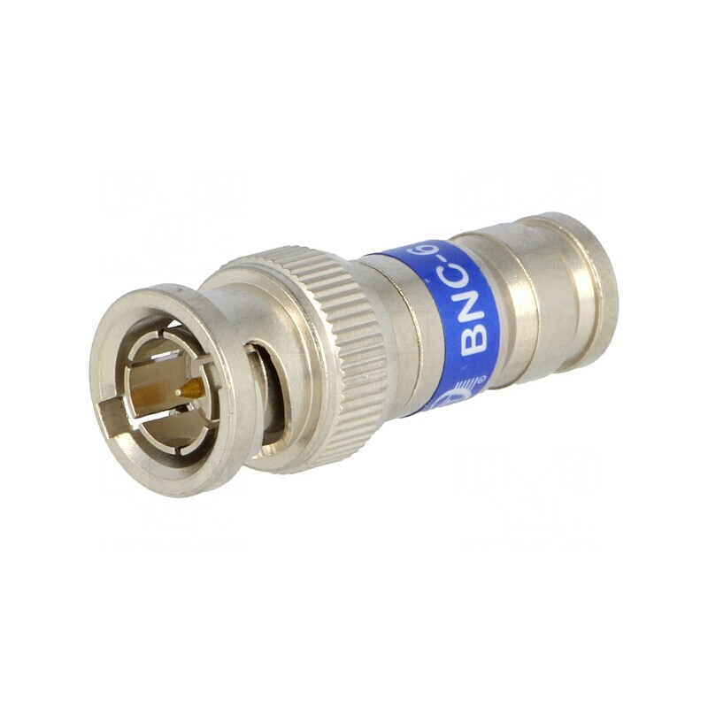 Mufă BNC tata 75Ω RG6 crimpare | Electronic-mag.ro | Componente Electronice