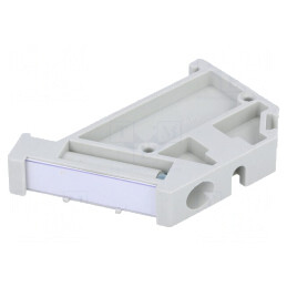 Casetă gri pentru conectori de șină 6x28mm | Electronic-mag.ro | Componente Electronice